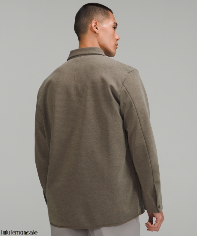 Lululemon Verkauf DELULU624 | Gridliner Fleece-overshirt Melierter Johannisbrotbraun